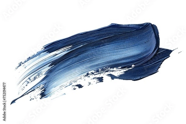 Fototapeta Paint brush stroke isolated on white background Generative Ai 