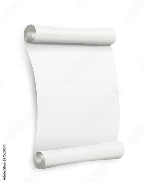 Obraz Paper scroll on white