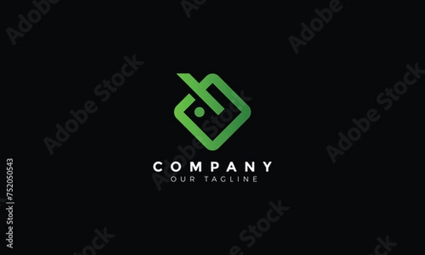 Fototapeta Abstract/elegant/geomatric logo design letter D monogram for company
