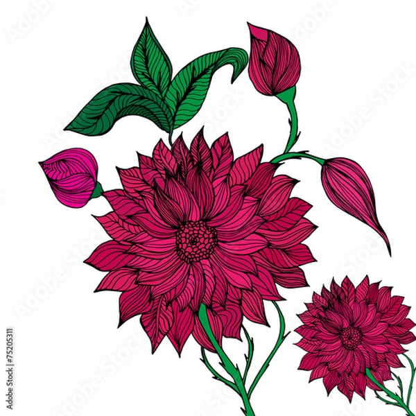 Obraz Floral ornate pattern