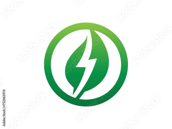 Obraz green energy logo template design vector