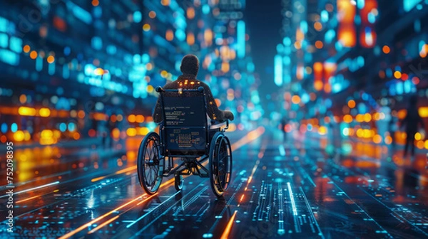 Fototapeta Inclusive Digitalization: Empowering People with Disabilities