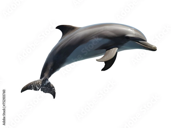Obraz dolphin isolated on white background