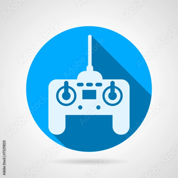 Fototapeta Radio remote controller flat vector icon