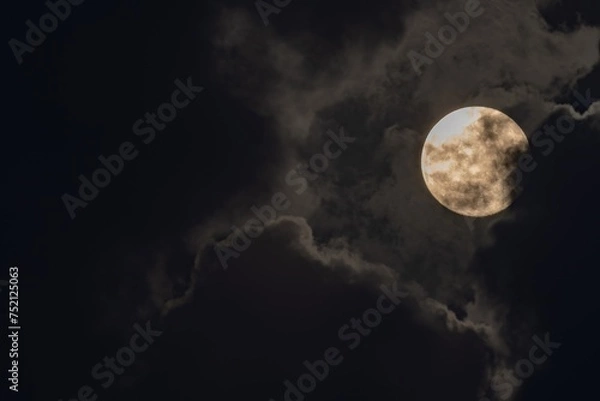 Fototapeta moon and clouds