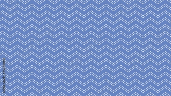 Obraz Blue zig zag seamless pattern background wallpaper vector image for backdrop or fashion design