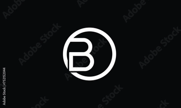 Fototapeta BO, OB, B, O, Abstract Letters Logo Monogram