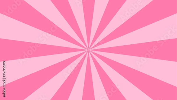 Obraz シンプルなピンクの集中線背景