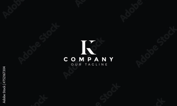 Fototapeta Abstract/elegant/geomatric logo design letter K elegant for company