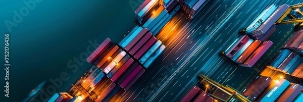 Obraz 輸出・輸入産業ビジネスの抽象的なイメージ