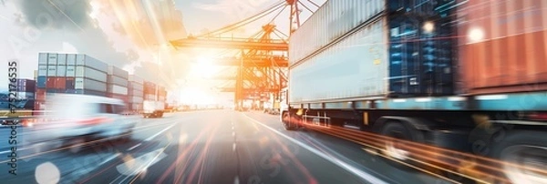 Obraz 輸出・輸入産業ビジネスの抽象的なイメージ