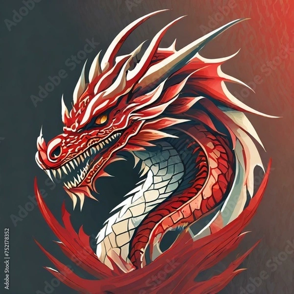 Obraz holy Chinese dragon head