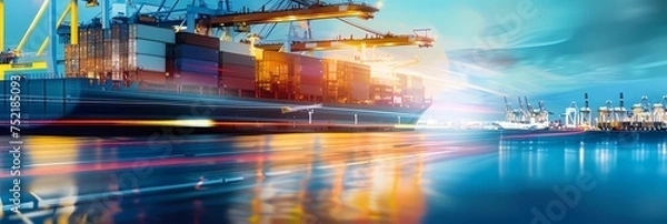 Obraz 輸出・輸入産業ビジネスの抽象的なイメージ