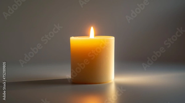 Fototapeta candle on white background