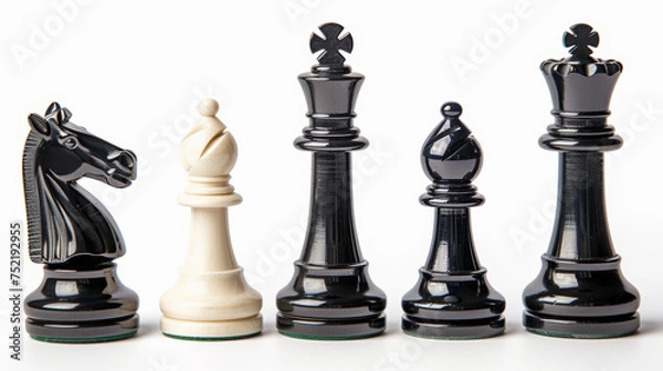 Fototapeta chess on white background