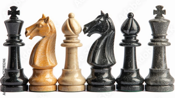 Fototapeta chess on white background