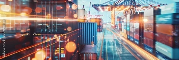 Obraz 輸出・輸入産業ビジネスの抽象的なイメージ