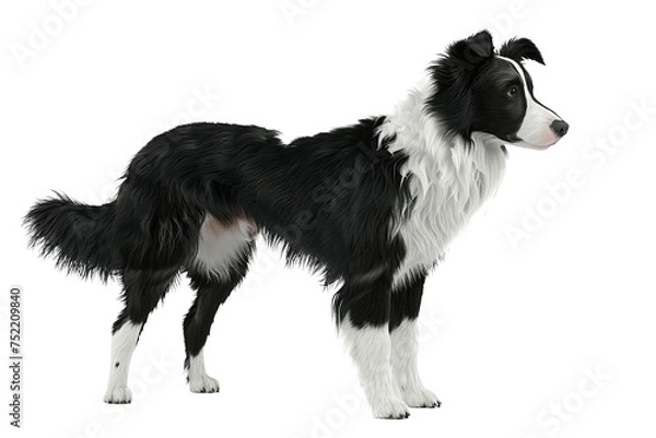 Obraz 3D Border Collie side view 