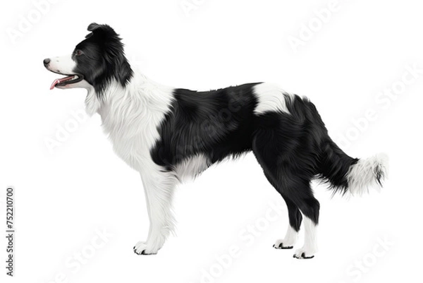 Obraz 3D Border Collie side view 