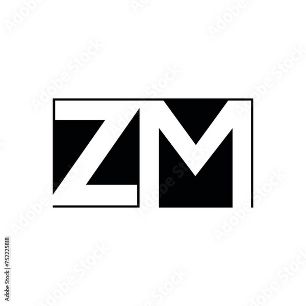 Fototapeta ZM creative logo minimal vector
