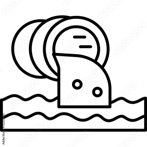 Fototapeta Water Pollution  Icon