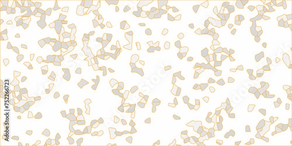 Fototapeta Abstract multi color and white Broken Stained Glass Background. 3d shapes Voronoi diagram Seamless Geometric Retro tiles pattern. Frame confetti texture for holiday, postcard, website, birthday