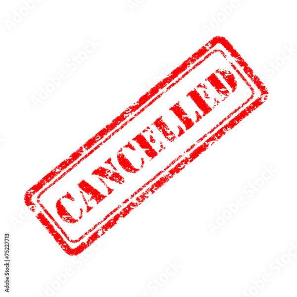 Fototapeta cancelled rubber stamp