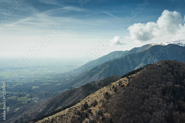 Obraz landscape with clouds, view from the top, Bassano Italy