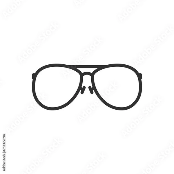 Obraz Glasses, linear icon. Line with editable stroke