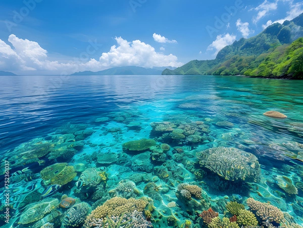 Fototapeta Unveiling Hidden Coves: Dive into Exquisite Marine Life