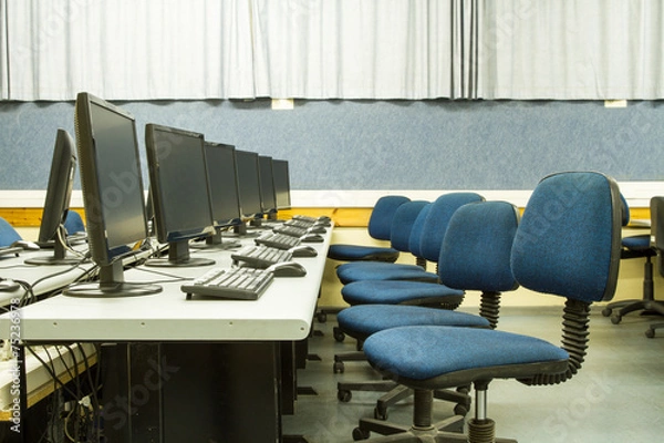 Fototapeta Classroom computers