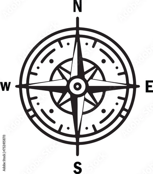 Fototapeta compass  vector illustration 