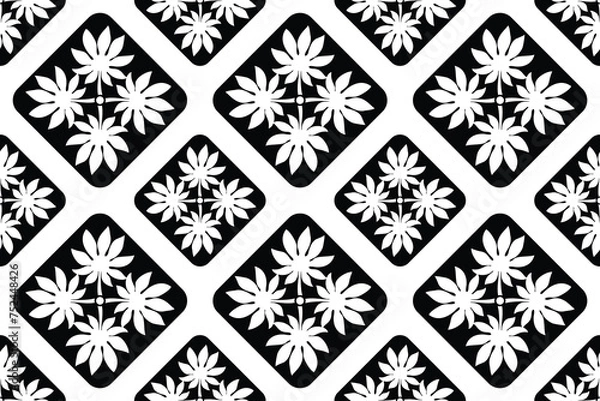 Fototapeta Leaf Seamless Pattern Vector