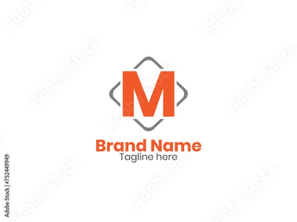 Fototapeta M logo,  Letter M Logo Letter monogram and modern logotype creative look vector. 