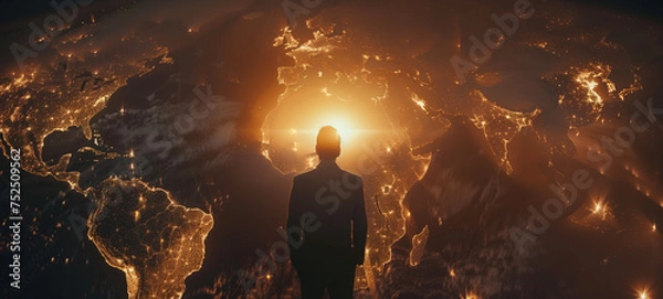 Fototapeta A foreign correspondent reports from distant corners of the world, bearing witness to events and conflicts that shape global affairs