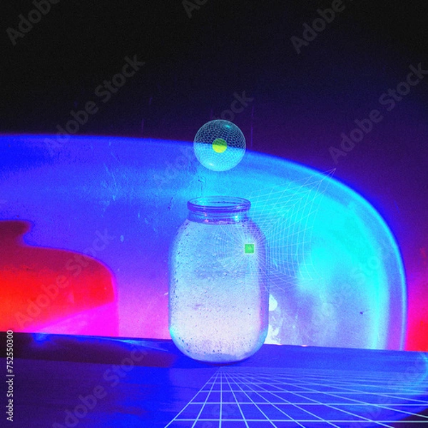 Obraz a can of water with bubbles