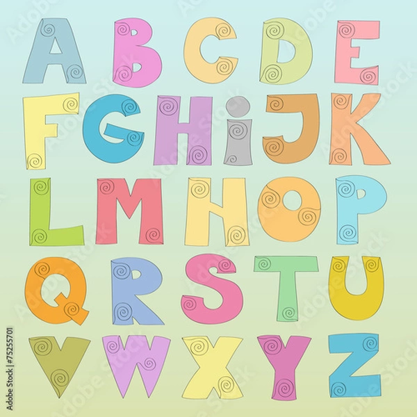 Obraz Creative and unique alphabet - background