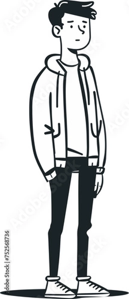 Obraz Sheriff Man Keepin the Peace in Vector Graphics