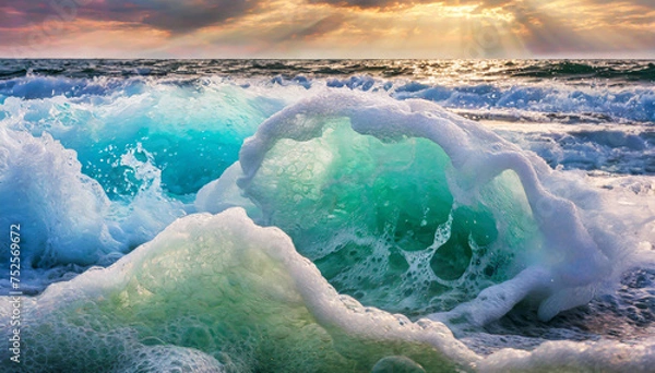 Obraz Abstrakcyjne fale, piana