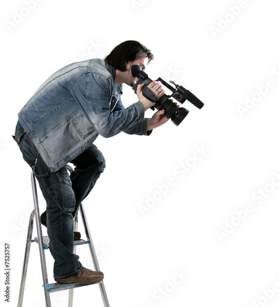 Obraz isolated working cameraman