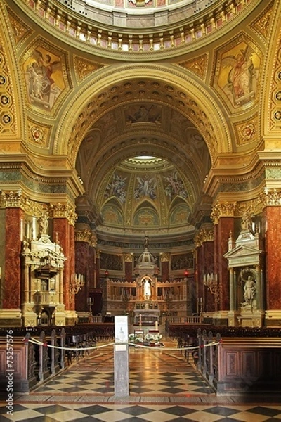 Fototapeta Interior of the Basilica of St. Stephen in Budapest