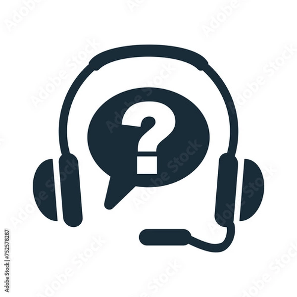 Fototapeta Support Service Headset, Support Service, Customer Support, Customer Service, Call Center Icon Design Template Elements