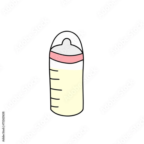 Fototapeta シンプルな哺乳瓶のイラスト