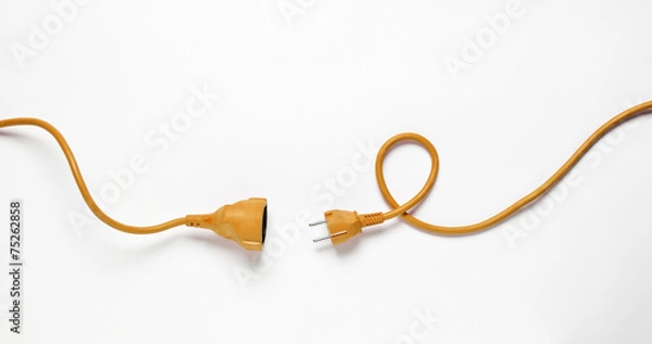 Obraz Pomarańczowy kabel zasilający