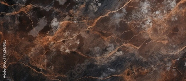 Fototapeta Detailed view of a high-resolution dark vengs marble surface, highlighting natural breccia tiles for ceramic walls and floors, alongside granite slab stone and various ceramic tiles like Gvt Pgvt and