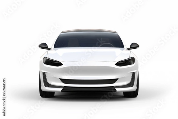 Obraz Electric EV Car isolated on white