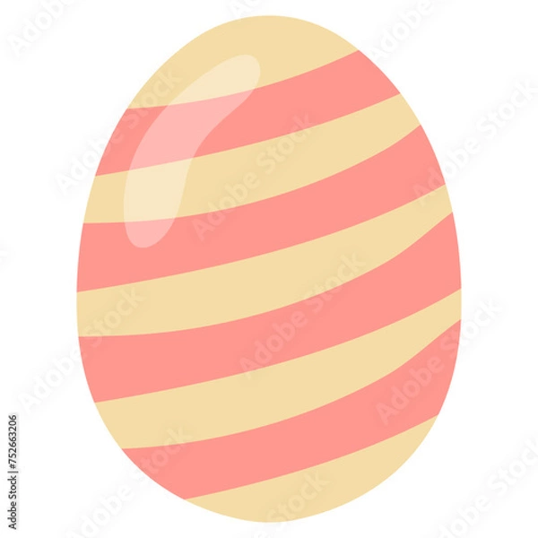 Obraz Pastel Flat Easter Egg Element Illustration