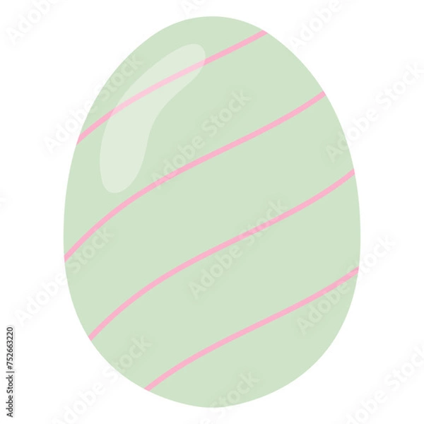 Obraz Pastel Flat Easter Egg Element Illustration