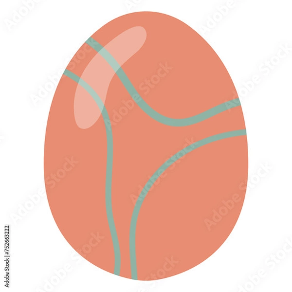 Obraz Pastel Flat Easter Egg Element Illustration