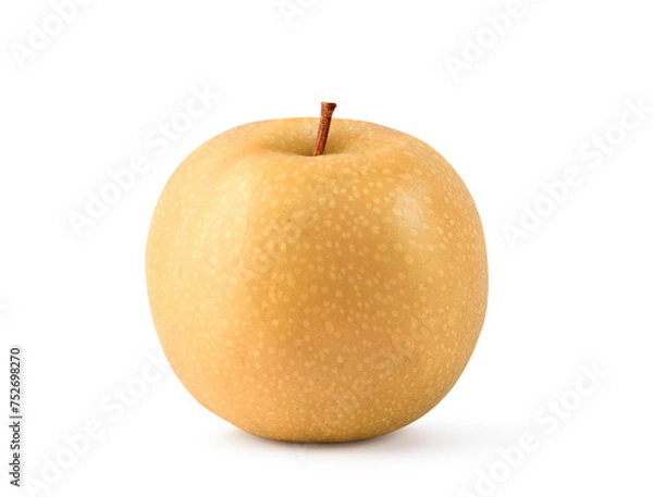 Fototapeta Asian pear isolated on white back. Clipping path.